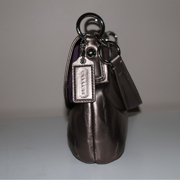 New w/Tags Coach Gold BRONZE LEATHER FLAP F17217 BELOW $348 Retail-SOLD OUT-RARE - Picture 3 of 7